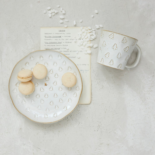 Embossed Tree Plate (Circular)