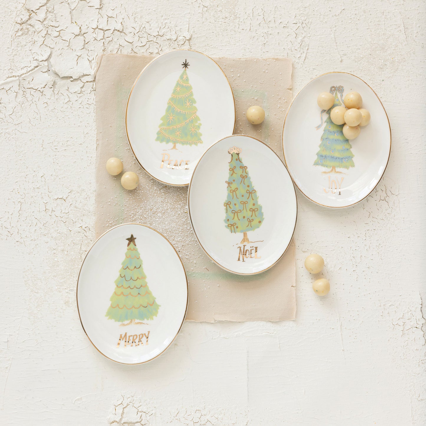 Vintage Christmas Tree Dish