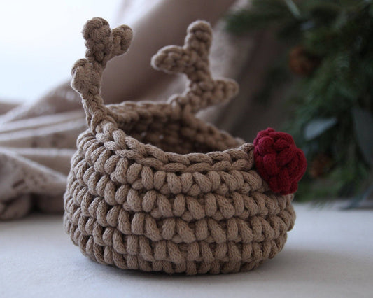 Hand crochet basket | DASHER | Christmas decor & gifts