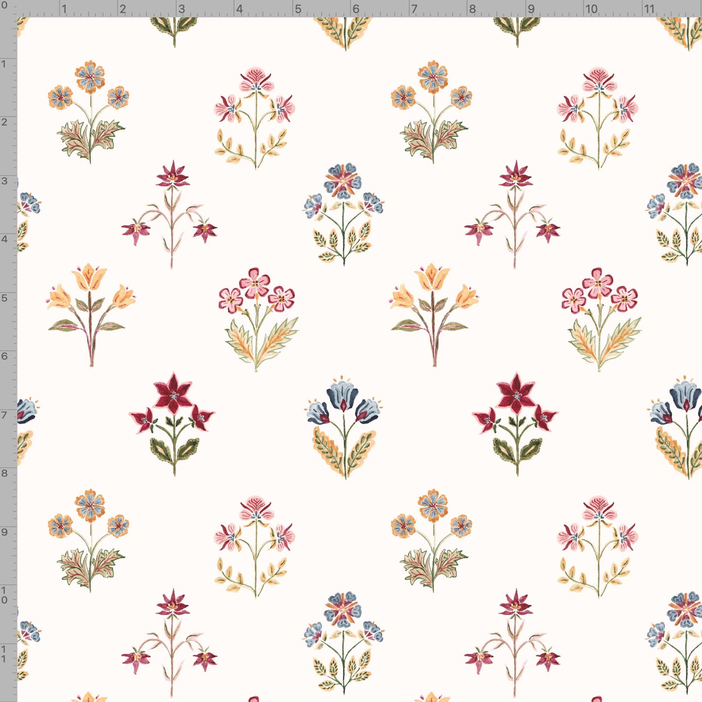 Christmas Block Print Wrapping Paper Sheets