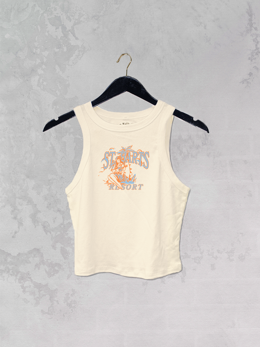 St Barts 90s Micro-Ribbed Tank