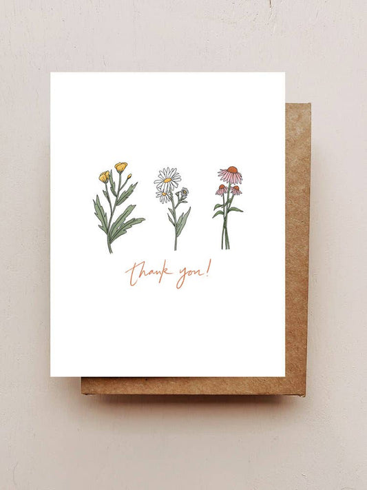 Wildflower Thank You Card