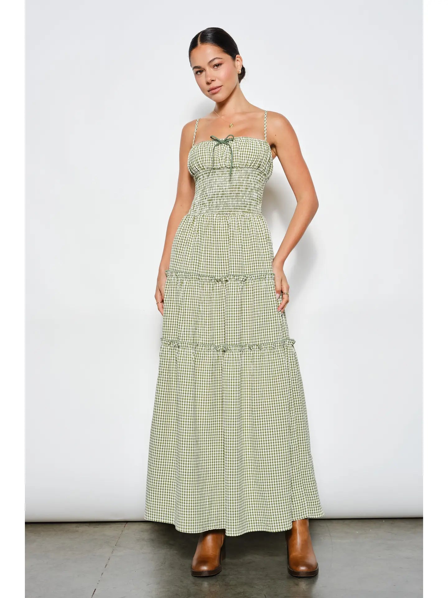 Abigail Smocked Waist Maxi Dress