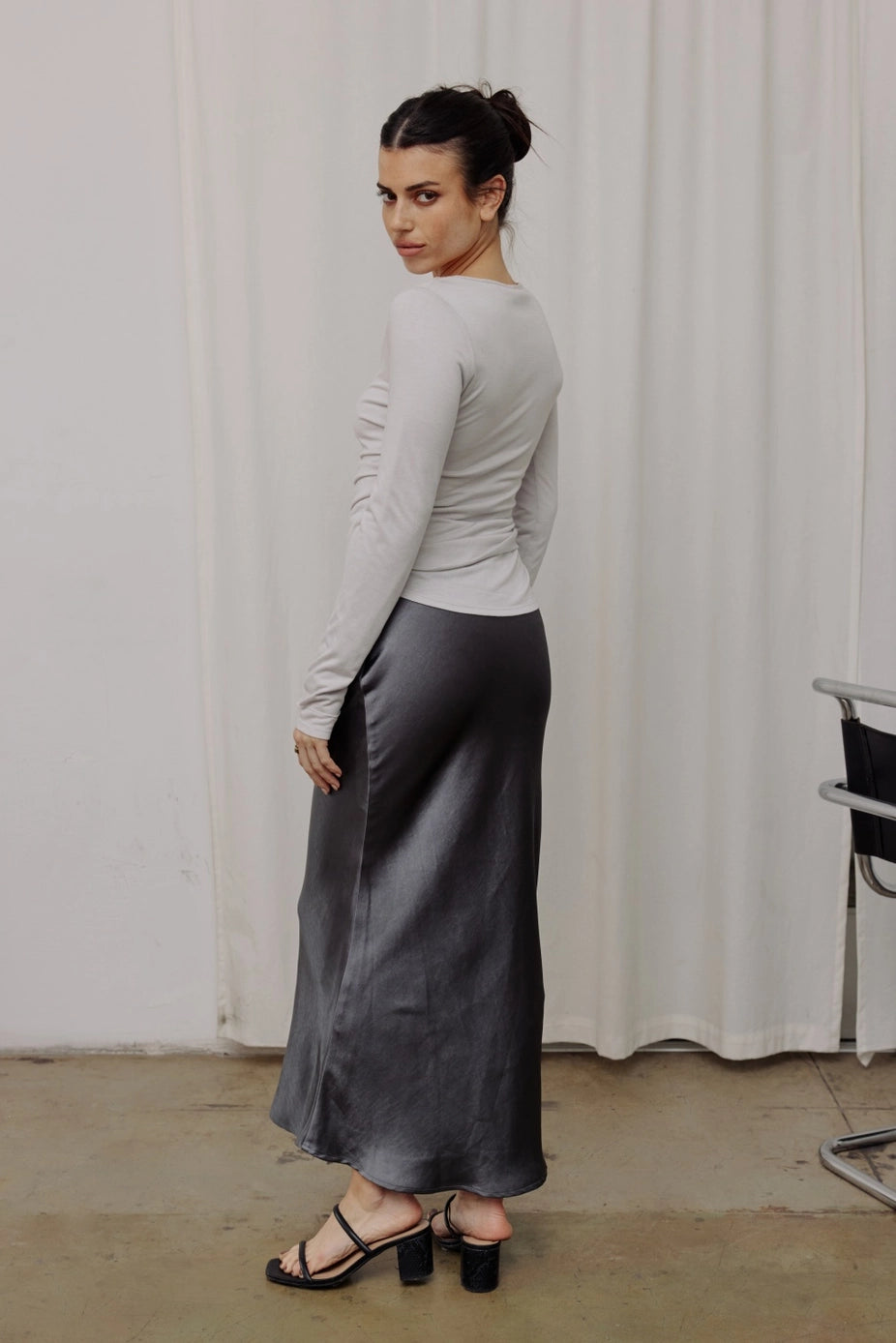 The Valerie Skirt | Satin Maxi Skirt