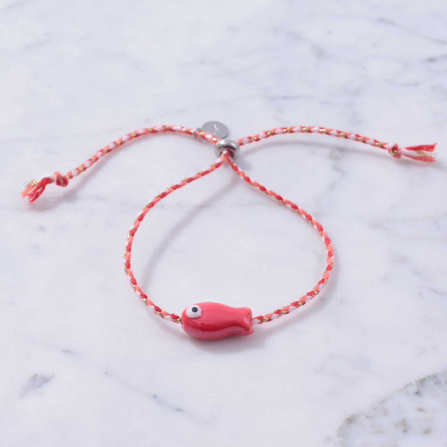 Sailor String Good Luck Fish Bracelet Trending : Lime Fish/Old Town String