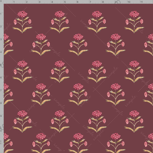 Zinnia Block Print Gift Wrap Sheets