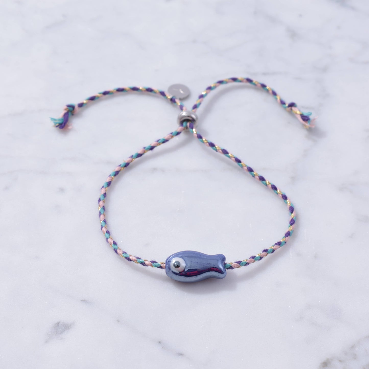 Sailor String Good Luck Fish Bracelet Trending : Lime Fish/Old Town String