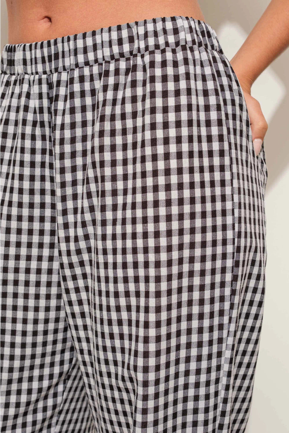 Gingham Relaxed Pants