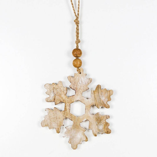 Snowflake Mangowood Ornament