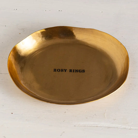 Organic Petite Oval Gold Candle Plate