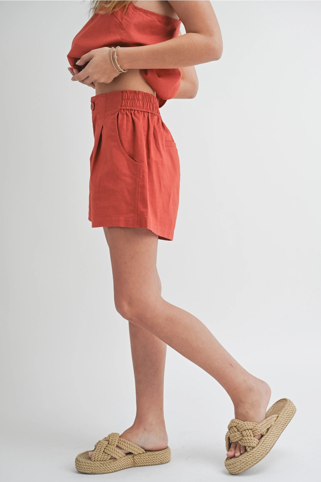 The Romantic Getaway Elastic Waist Band Shorts