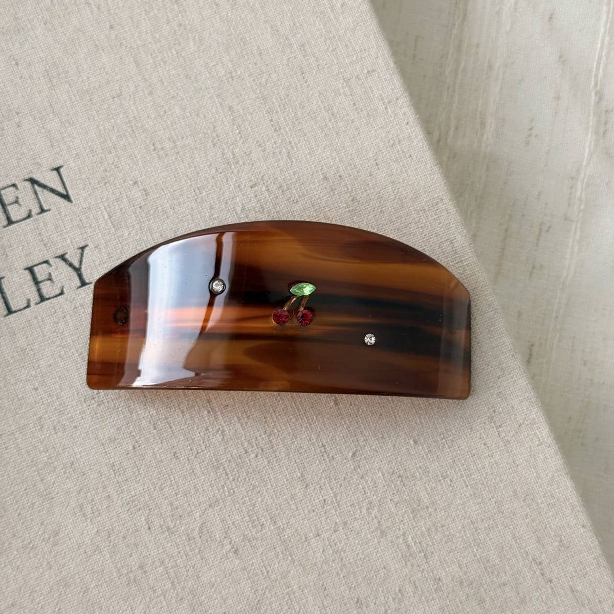 Leopard Bow Banana Clip Retro Hair Accessory: COFFEE