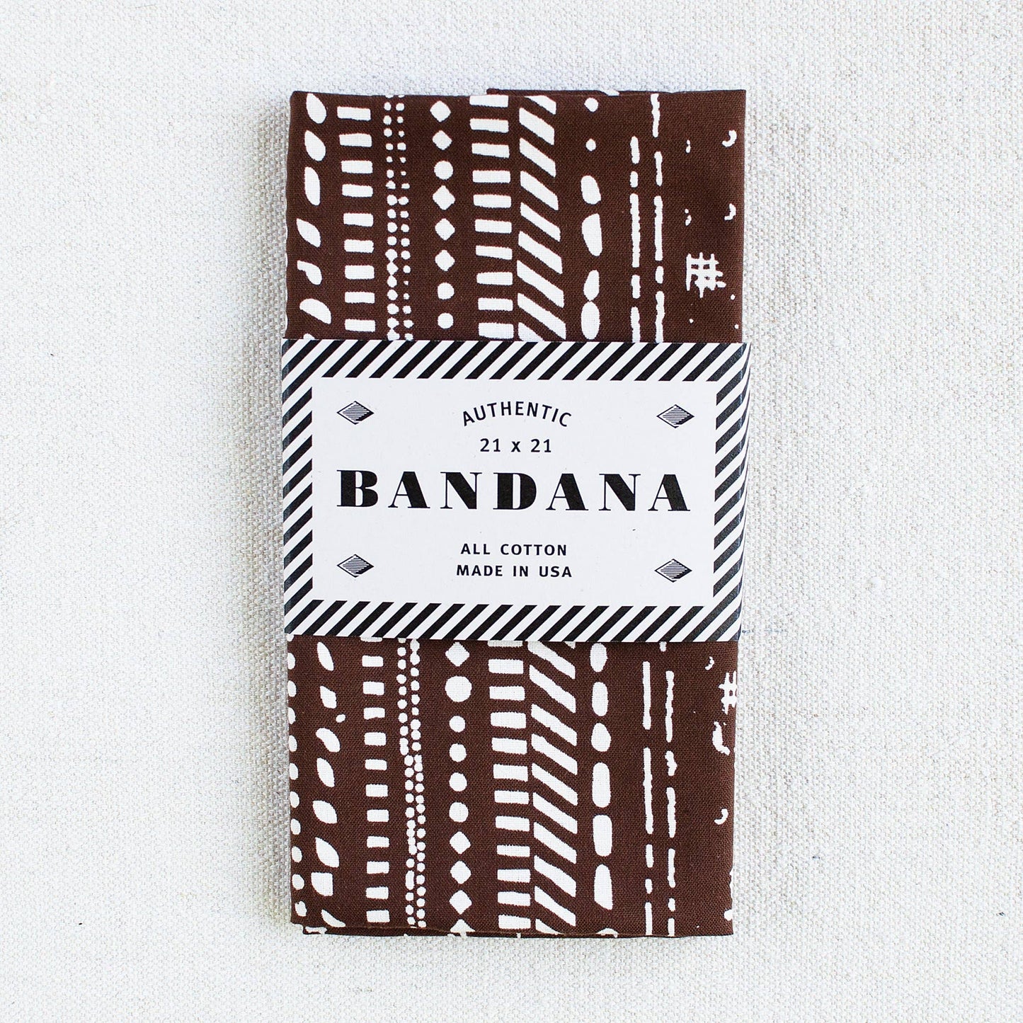 Brown Dot Dash Bandana