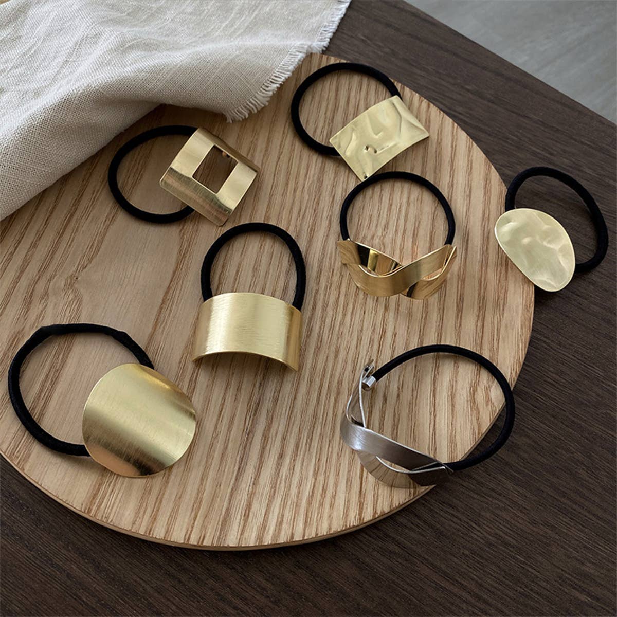 SIMPLE BRUSHED TEMPERAMENT HAIR SCRUNCHIES