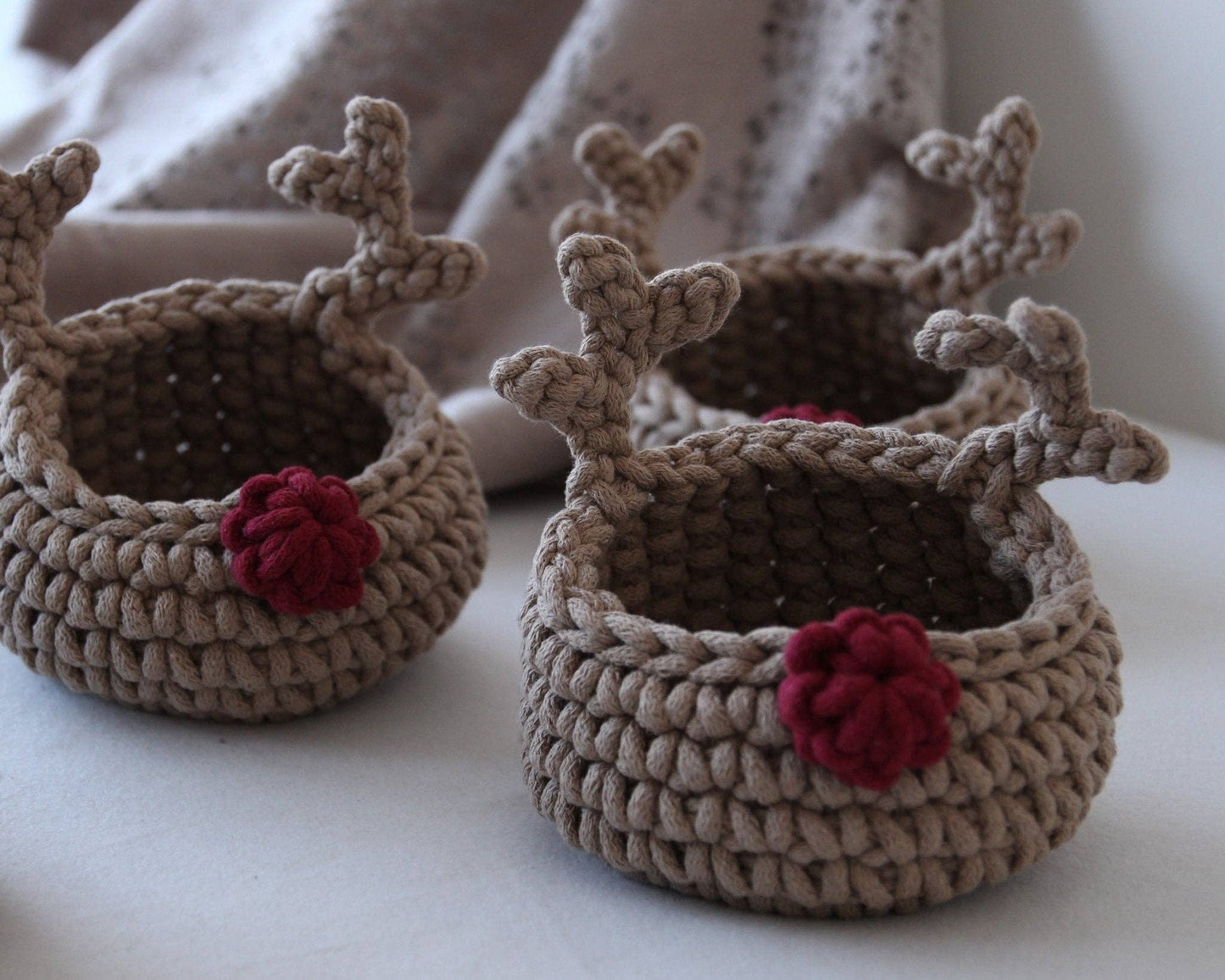 Hand crochet basket | DASHER | Christmas decor & gifts