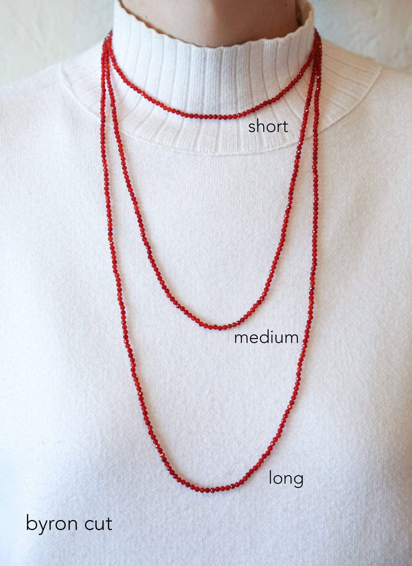 Carnelian Gemstone Delicate Beaded Necklace | Jewelry: 15.5"