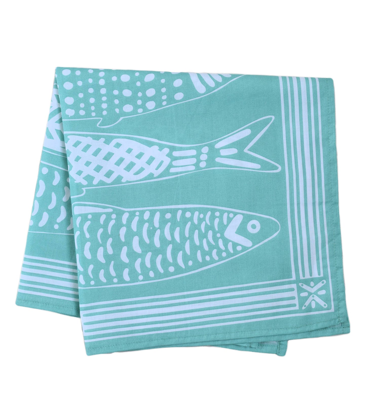 Sardine Bandana - 100% Cotton - Nautical Print - Hanky Ascot