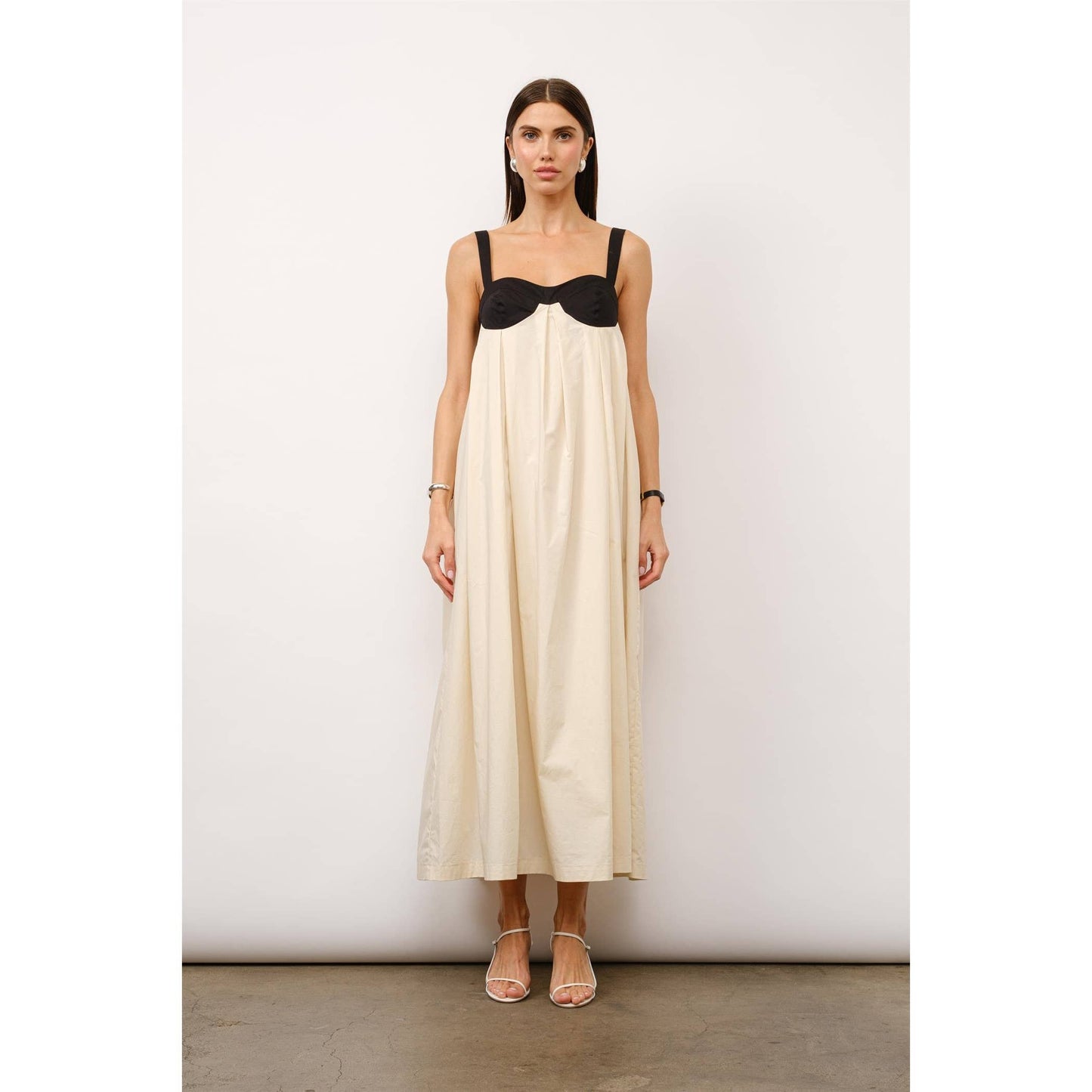 Amelia Box Pleat Maxi Dress