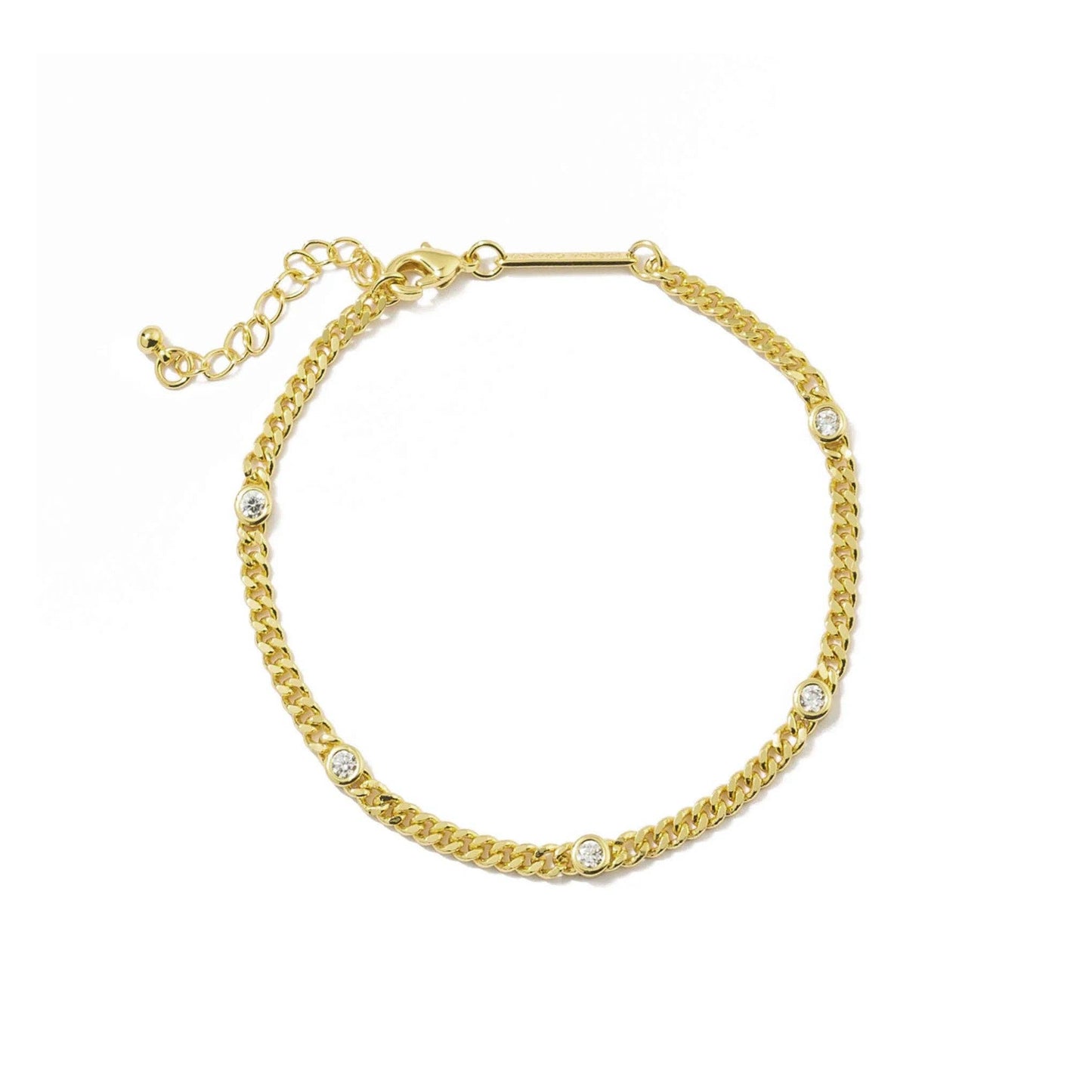 18K Gold Filled Dainty CZ Bracelet