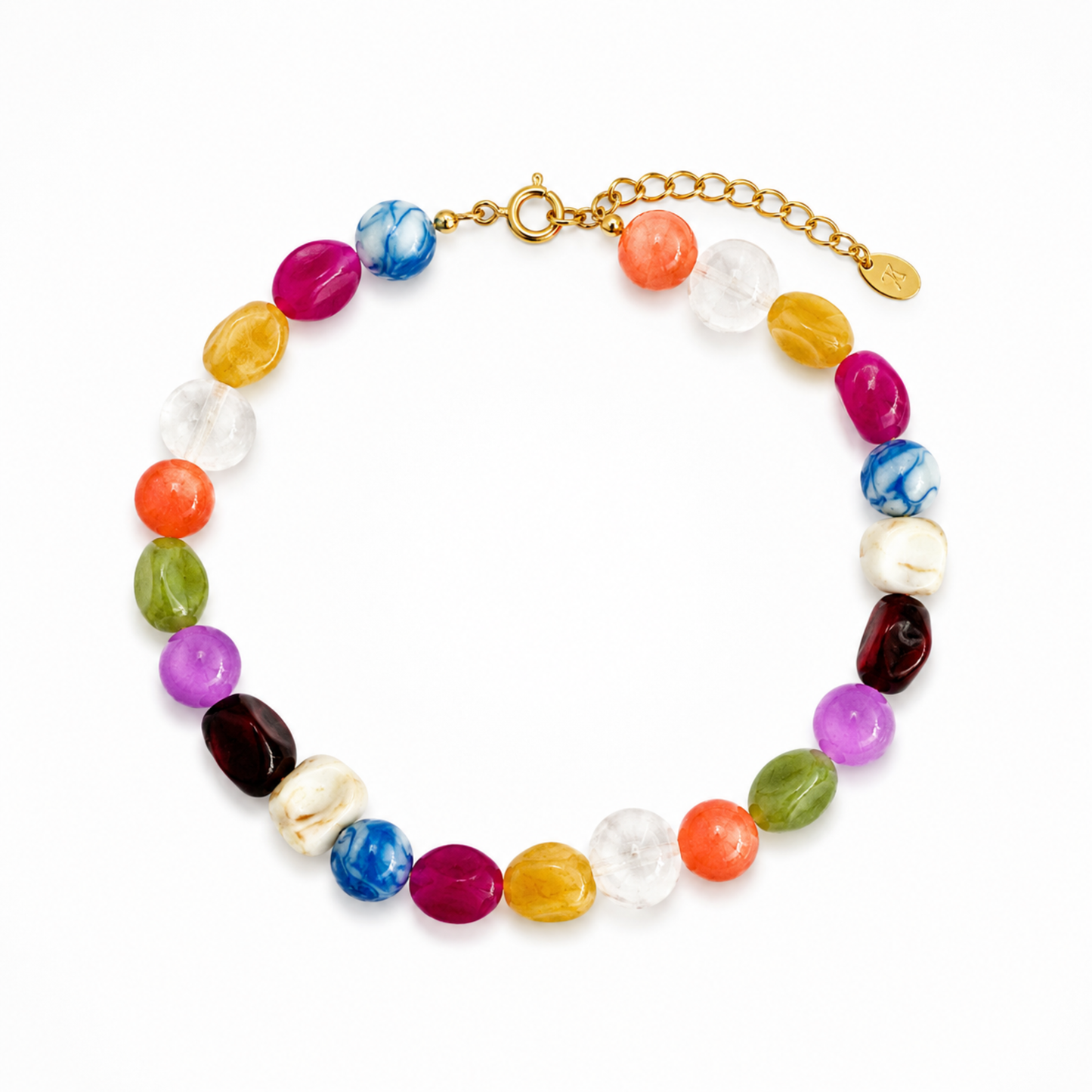 Color Pop Mixed Shape Beaded Necklace