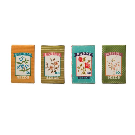 Safety Matches in Matchbox w/ Flower Seeds, Multi Color, 4 Styles ©