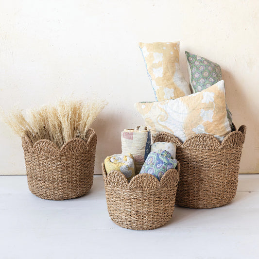Scalloped Baskets Set of 3