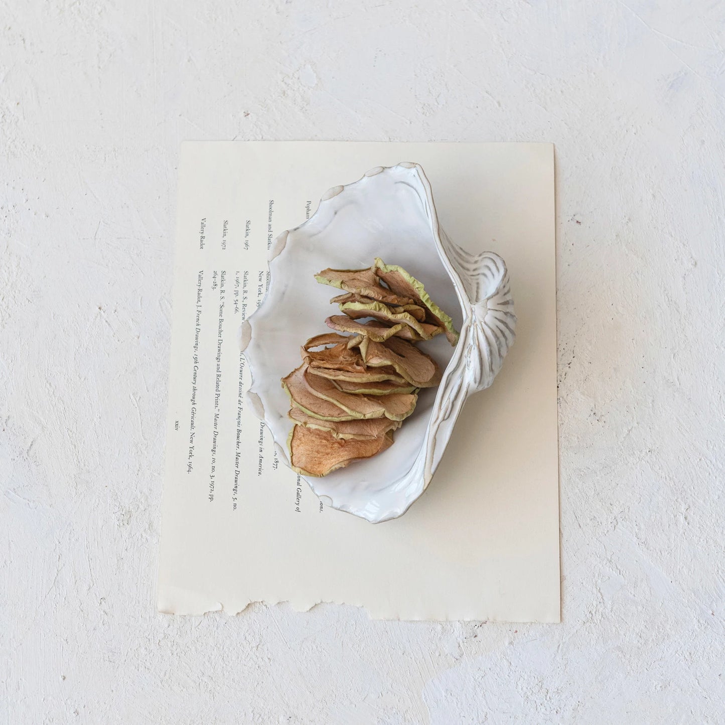 Stoneware Shell Shaped Dish (Each One Will Vary)