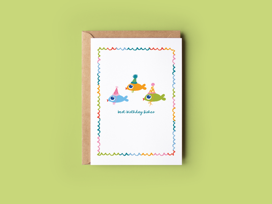 Best Birthday Fishes Greeting Card