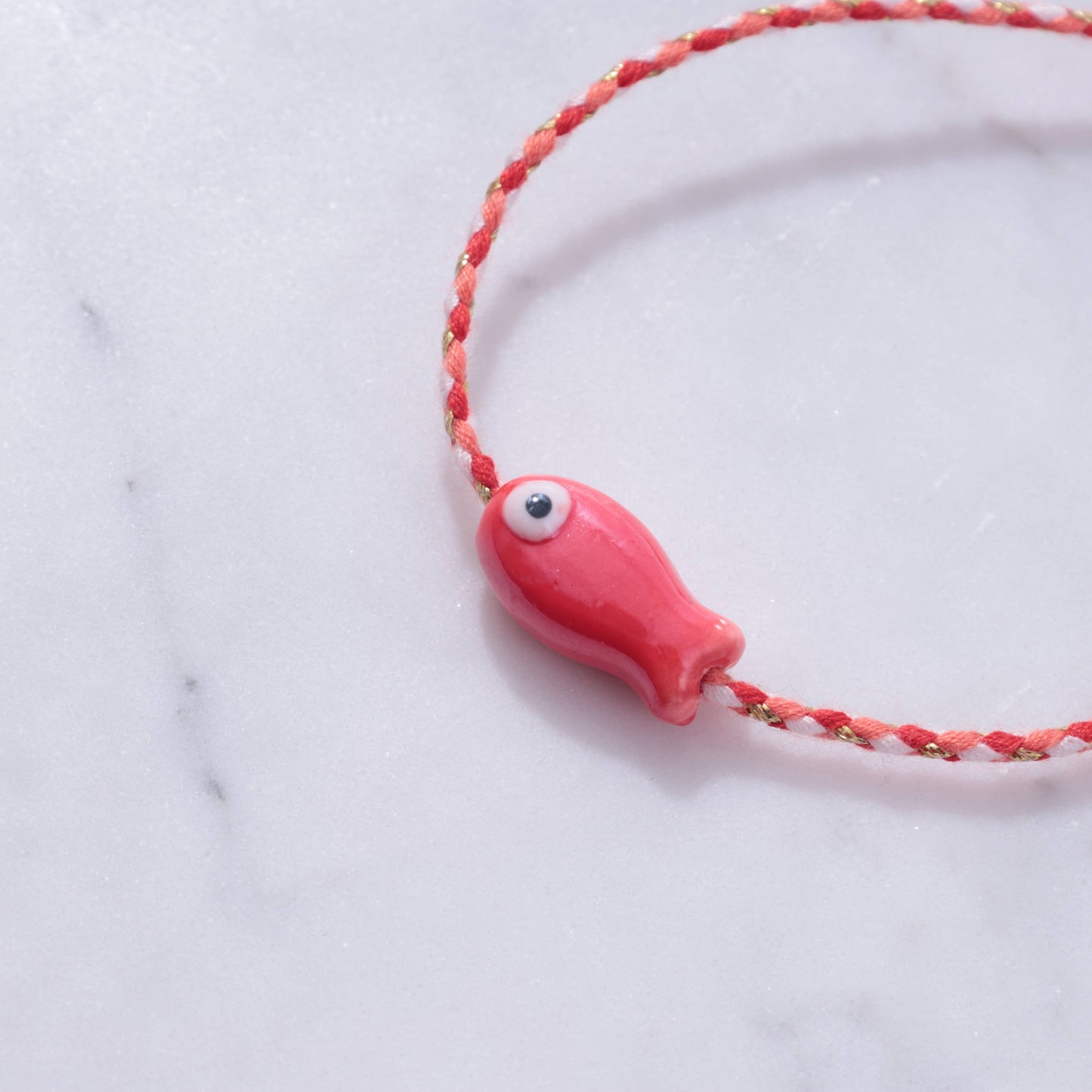 Sailor String Good Luck Fish Bracelet Trending : Lime Fish/Old Town String
