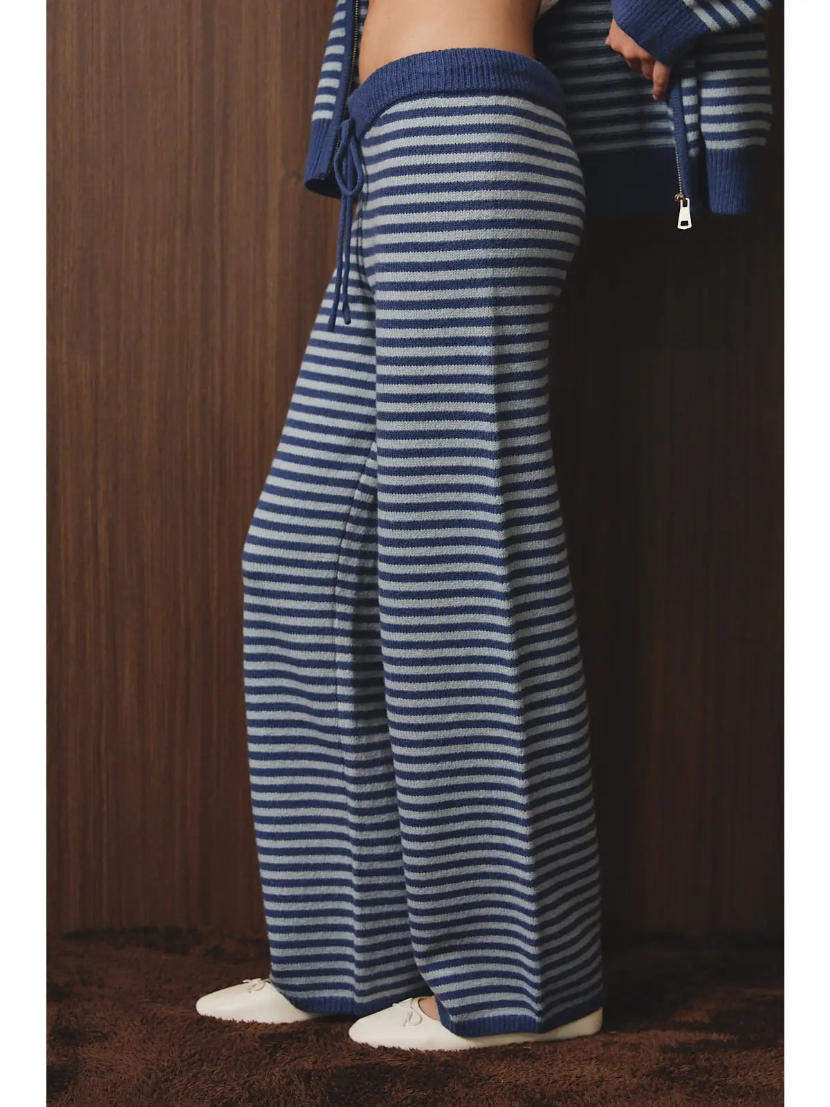 Mia Mid Rise Stripe Sweater Pants