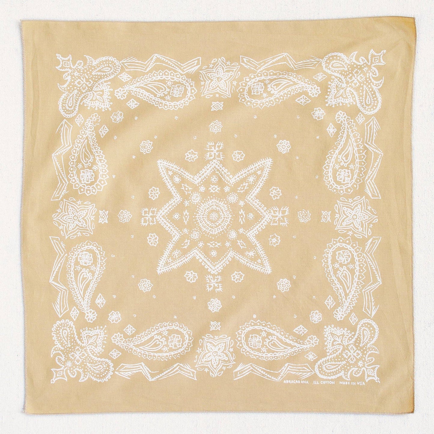 Sand Sketched Paisley Bandana