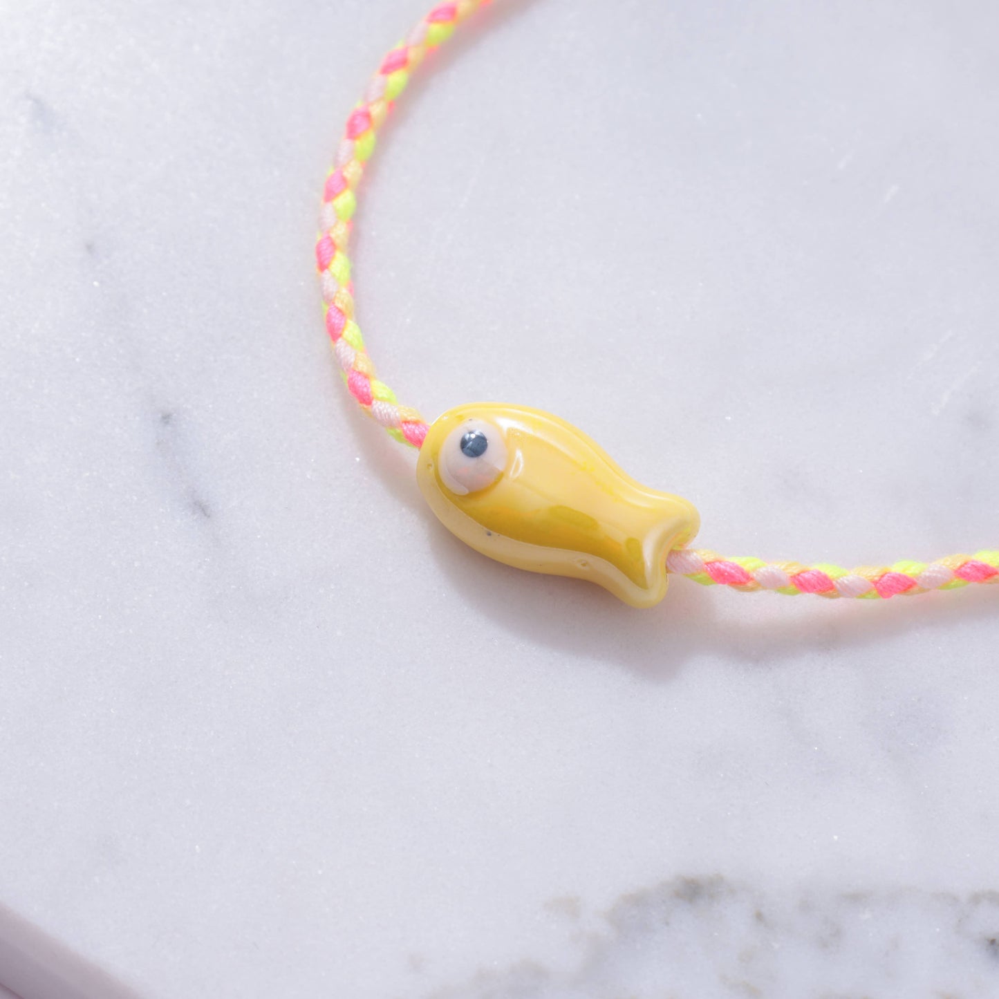 Sailor String Good Luck Fish Bracelet Trending : Lime Fish/Old Town String