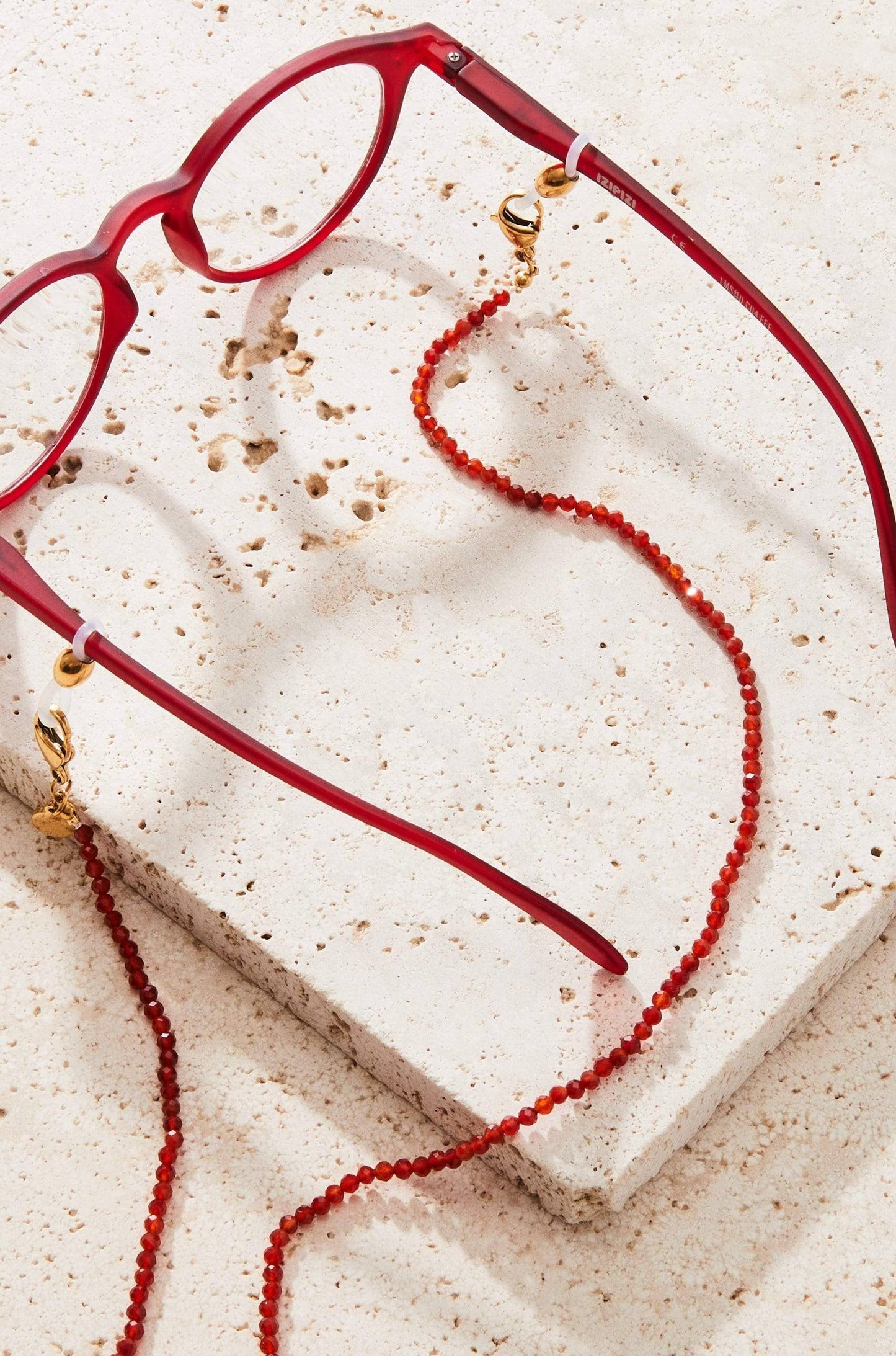 Carnelian Gemstone Delicate Beaded Necklace | Jewelry: 15.5"