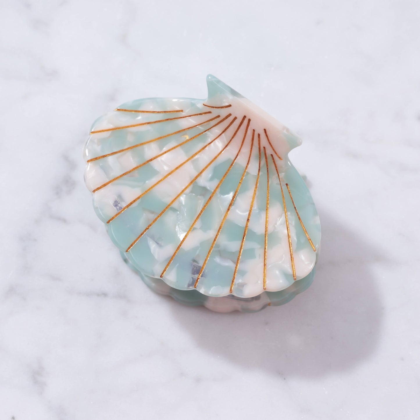 Eco-Friendly Scallop Shell Hair Clip Large: Ocean
