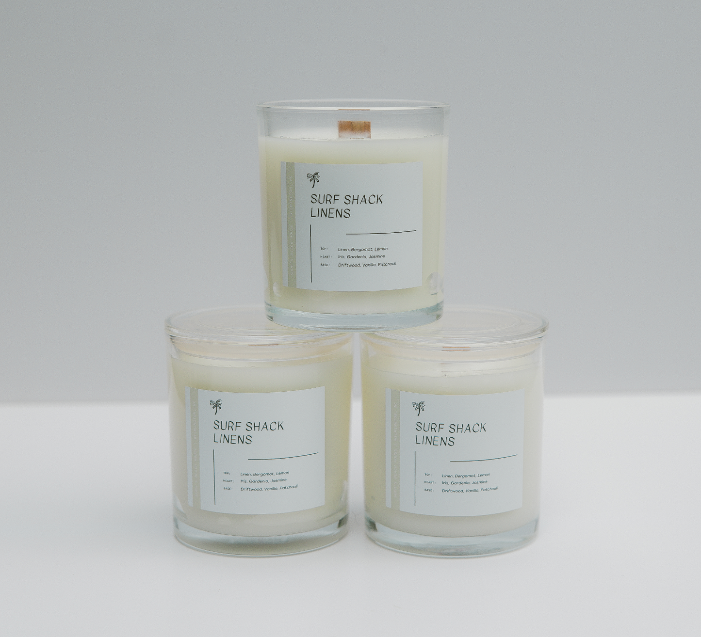 Surf Shack Linens | Luxury Coastal Wood Wick Candle