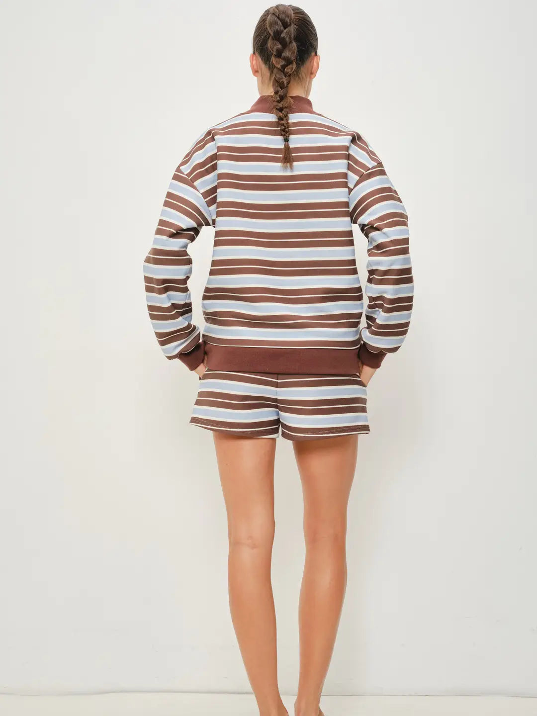 Ryland Striped Sweat Shorts