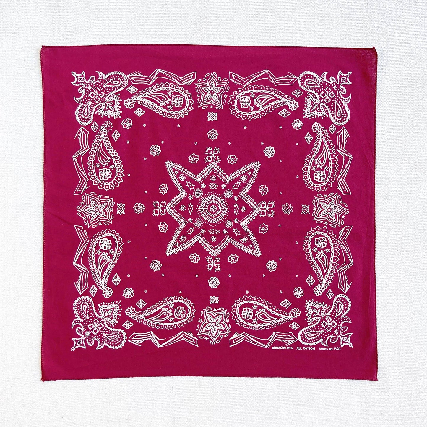 Wine Sketchy Paisley Bandana