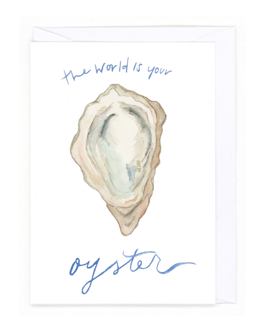 Oyster World Greeting Card