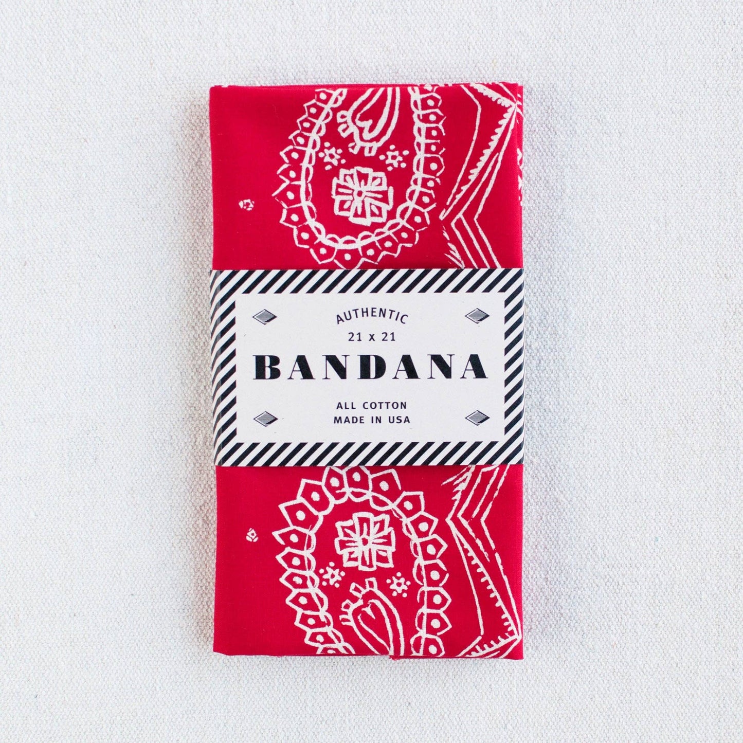 Red Sketched Paisley Bandana