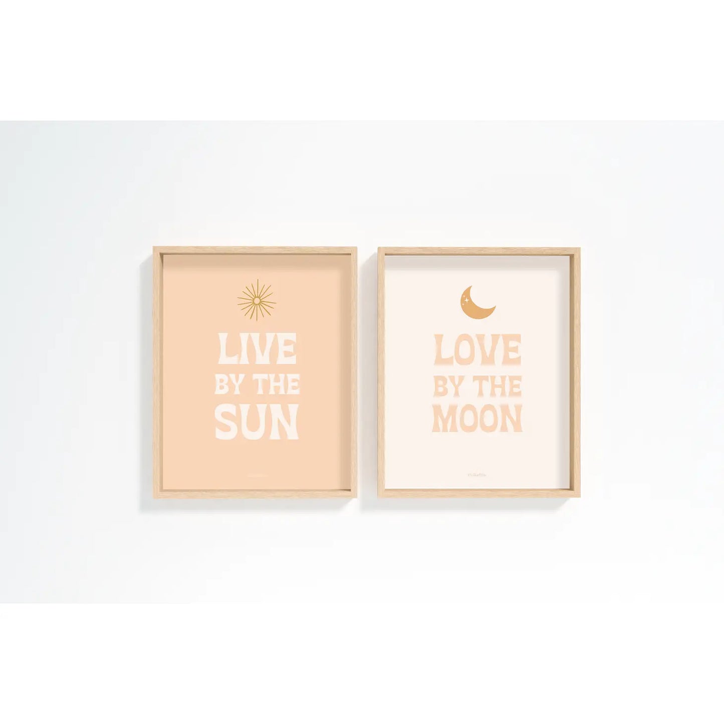 Love By the Moon Boho Wall Art Print