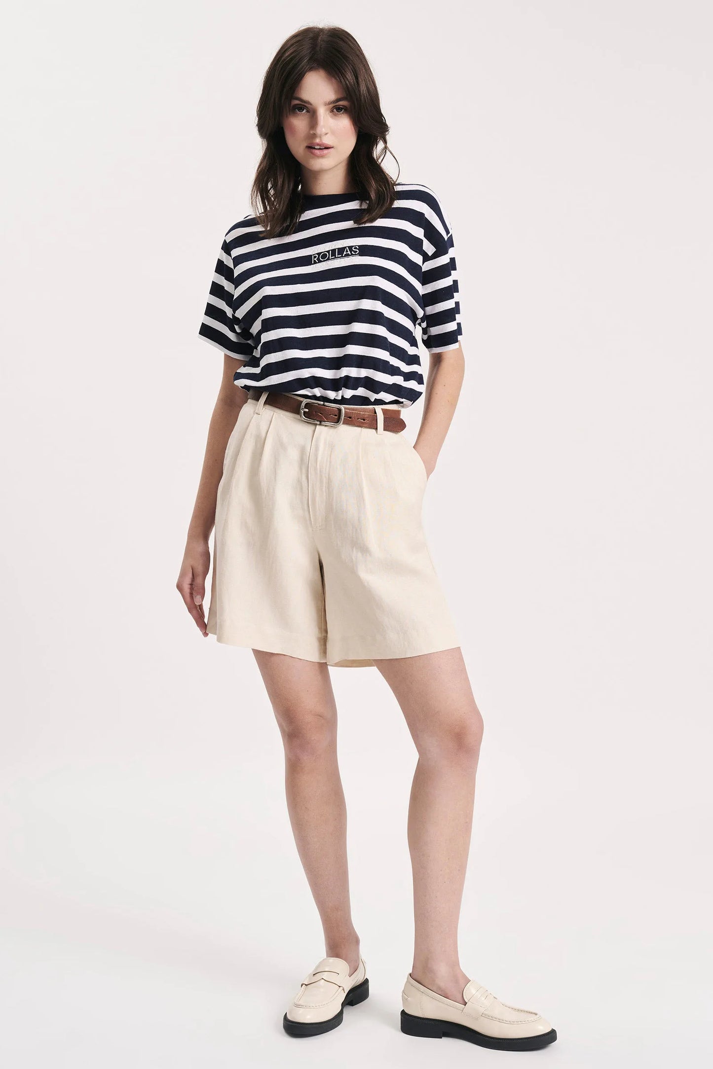 Horizon Linen Short - Biscuit