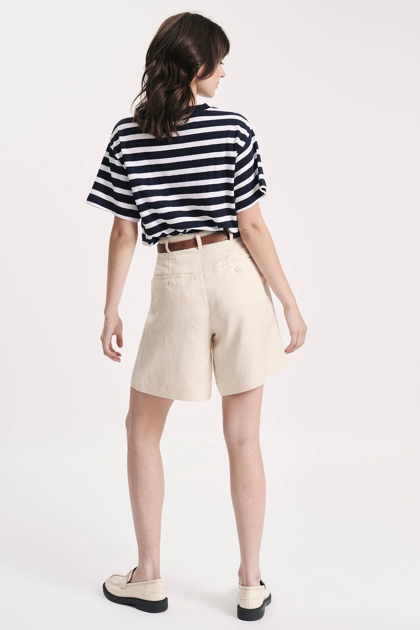 Horizon Linen Short - Biscuit