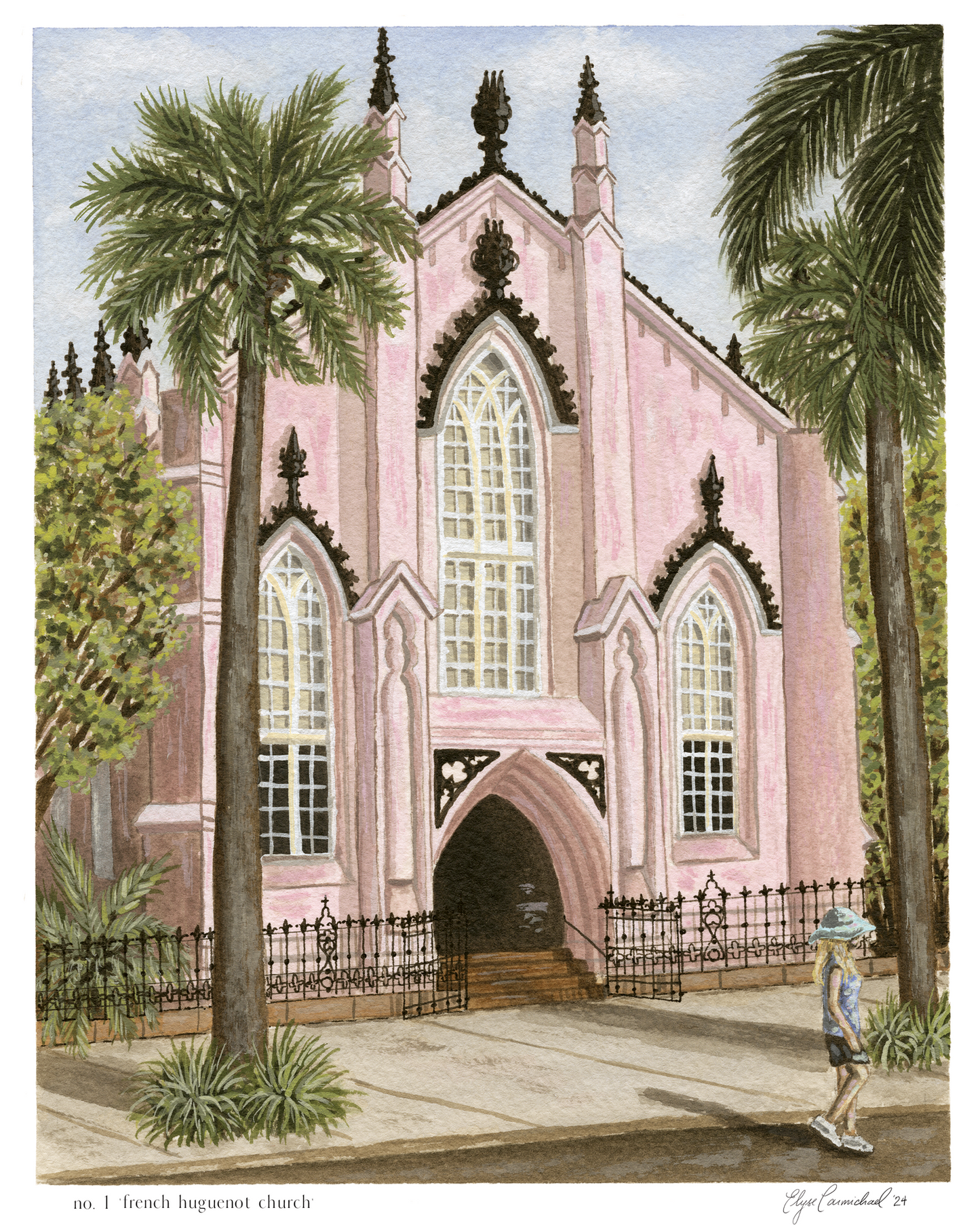 No. 1 'french huguenot church' print