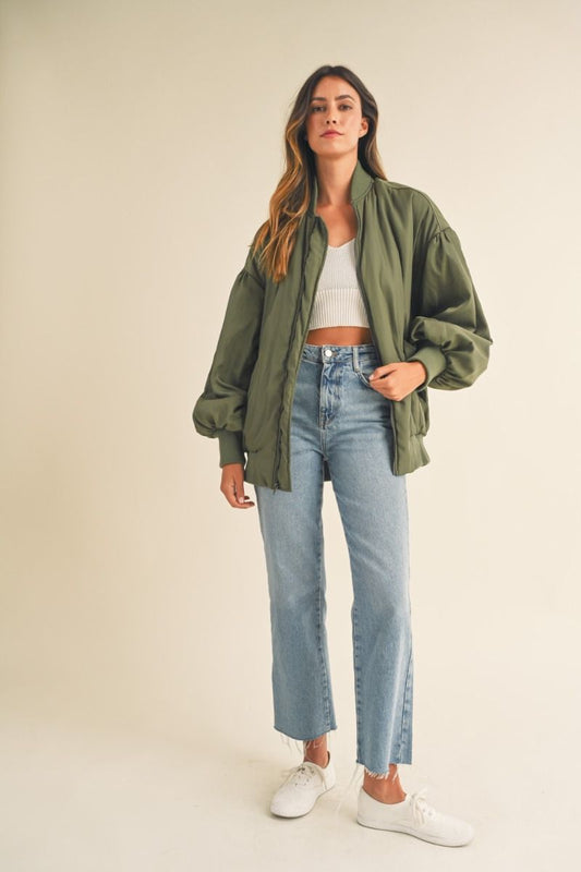 The Olive Bomber Jacket