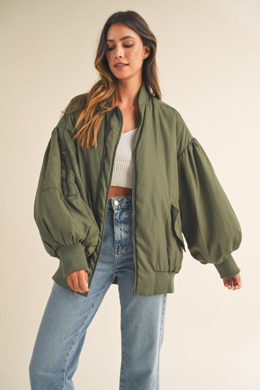 The Olive Bomber Jacket