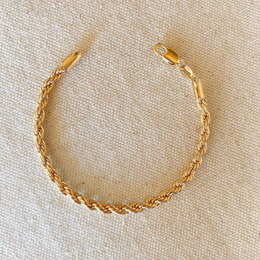 The Sailor 18k Gold Filled 4mm Rope Bracelet