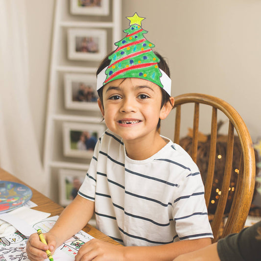 Color Your Own Tree Crown Decoration | Christmas Craft