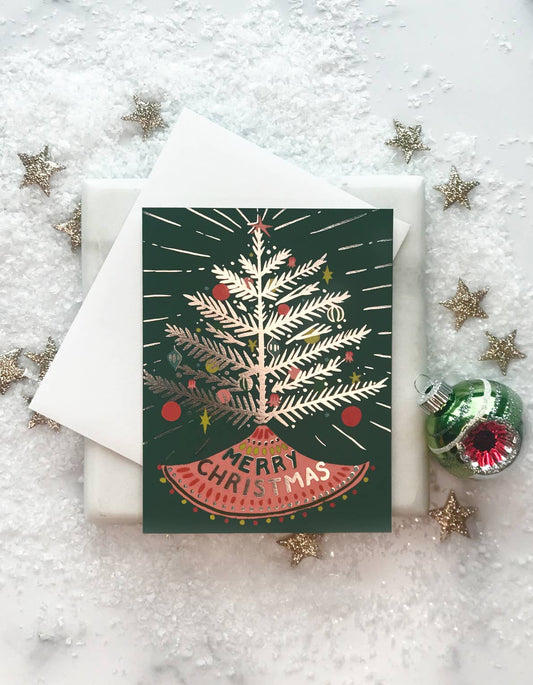 Aluminum Tree Card - Boxed Set of 8